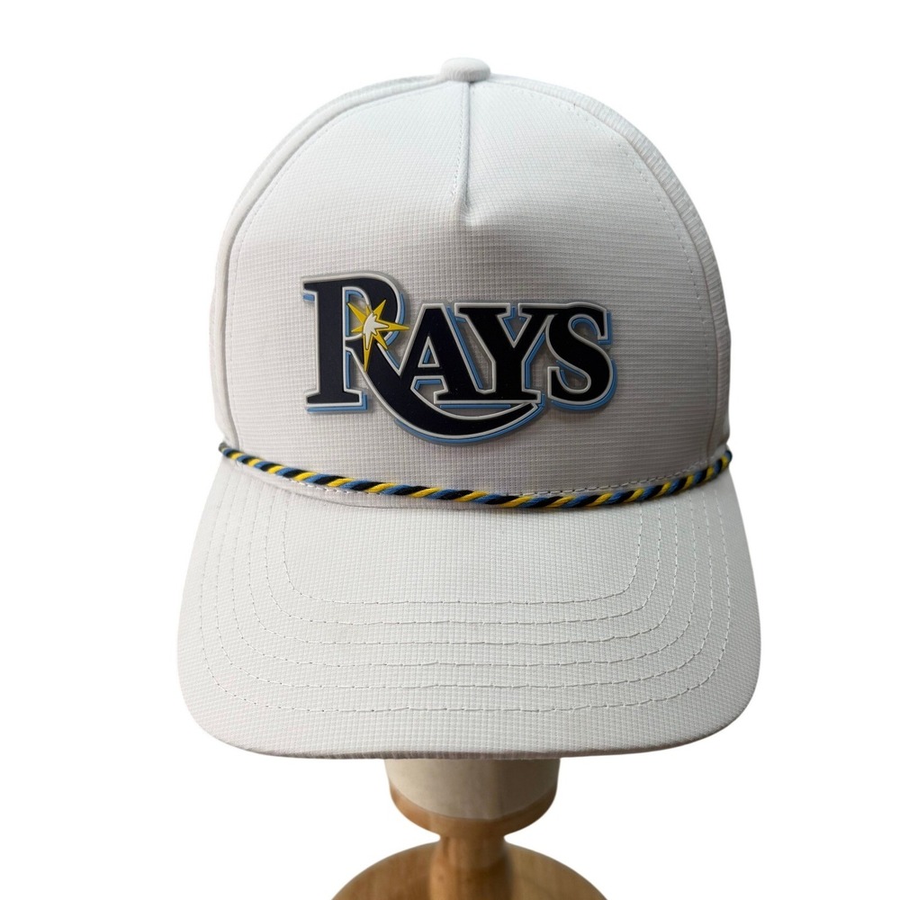Melonwear Tampa Bay Rays White Rope Hat MLB Snapback Adjustable Cap NEW